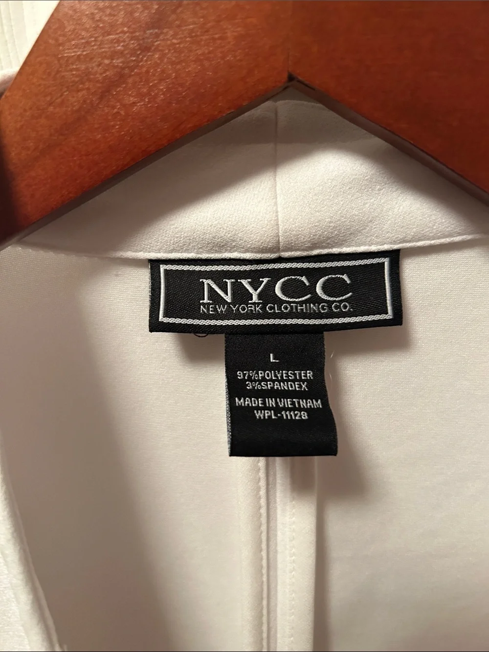 New York & Company Women's Cream Open-Front Long Blazer Jacket Size L